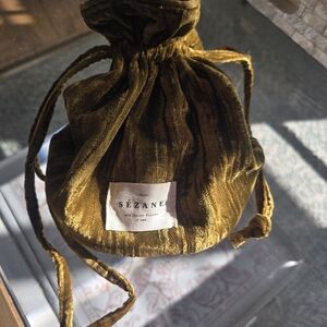 Sézane Velvet Drawstring Bag